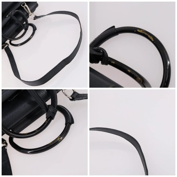 GUCCI Hand Bag Leather 2way Black Silver 000 2058 0307 5 Auth 140270 - Picture 16 of 16